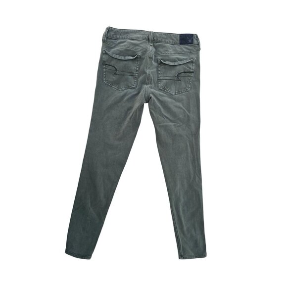 American Eagle Outfitters Womens Green 360 Super Stretch Jeans Size 4 Regular Sl - Picture 2 of 6